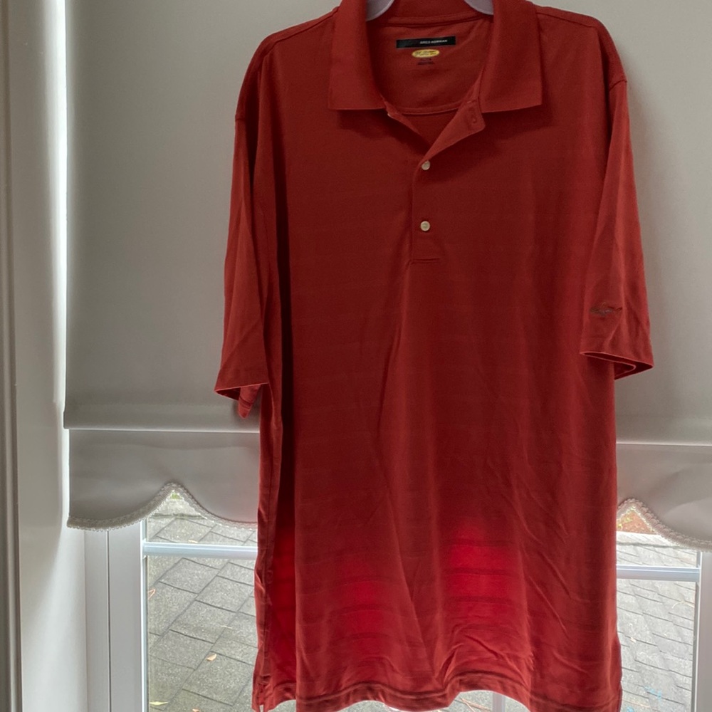 Greg Norman Button up Dri Fit Coral Polo Size XL. New